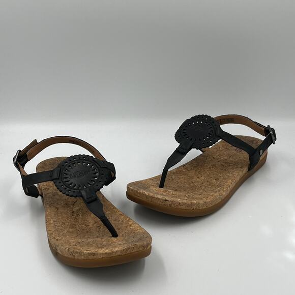 UGG Women's Ayden II Sandals Black sz 8.5 - Picture 1 of 9